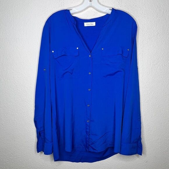 Calvin Klein Blue Blouse - Picture 6 of 7